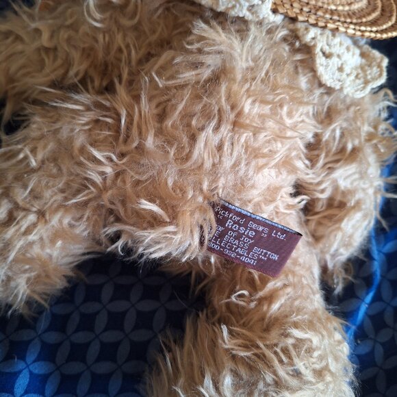 Rosie Brass Button Collectibles bear - Picture 7 of 10
